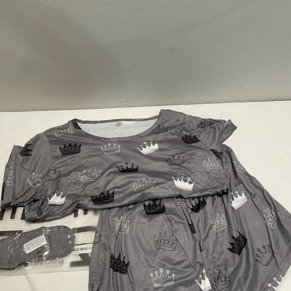 SHEIN Gray Princess Pajama Set Shorts Size‎ XL New without tags